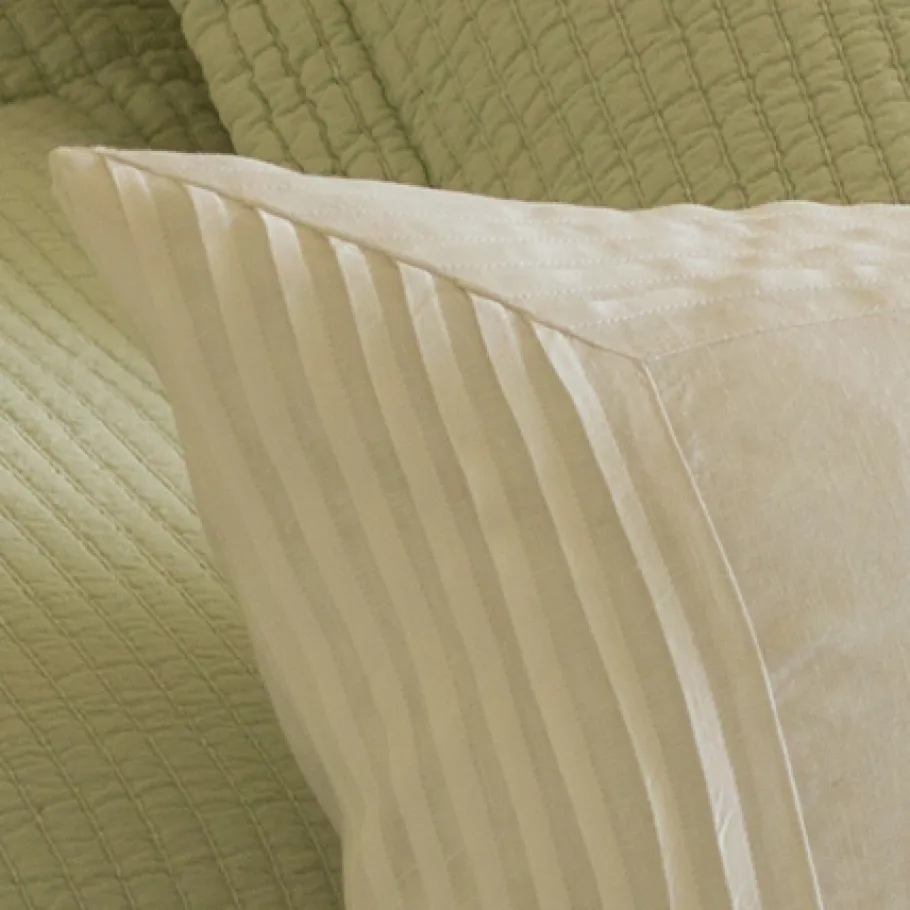 Sentimental Embroideries<Taylor Linens Be Our Guest – White Linen Bolster Pillow