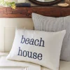 Seaside | Camps & Cottages<Taylor Linens Beach House – White Linen Lumbar Pillow