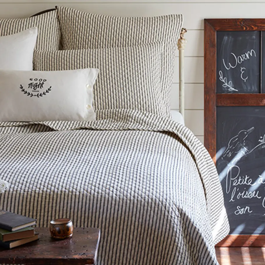 Quilts & Matelasses<Taylor Linens Bergen Stripe Black Quilt
