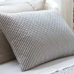 Shams<Taylor Linens Bergen Stripe Indigo Sham