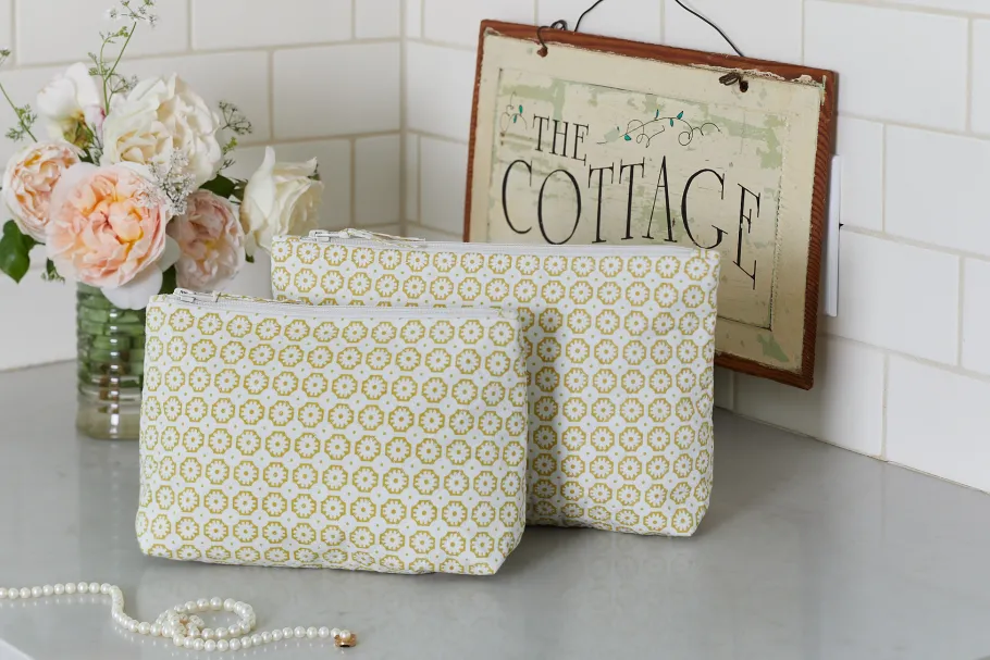 Cosmetic Bags<Taylor Linens Carolina Dijon Cosmetic Bag