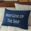 Seaside | Camps & Cottages<Taylor Linens Don’t Give Up the Ship – Linen Lumbar Pillow