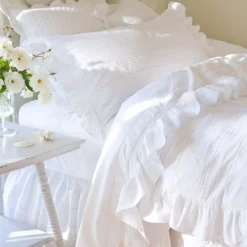 Duvet Covers<Taylor Linens Elisa Egg-Shell White Duvet Cover