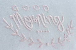 Sentimental Embroideries<Taylor Linens Good Morning Good Night Petal Pillow