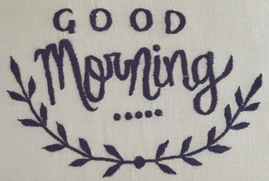Sentimental Embroideries<Taylor Linens Good Night Black Pillow