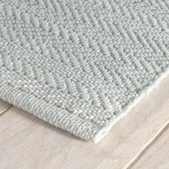 Rugs<Taylor Linens Herringbone Light Blue/Ivory Handwoven Indoor/Outdoor Rug