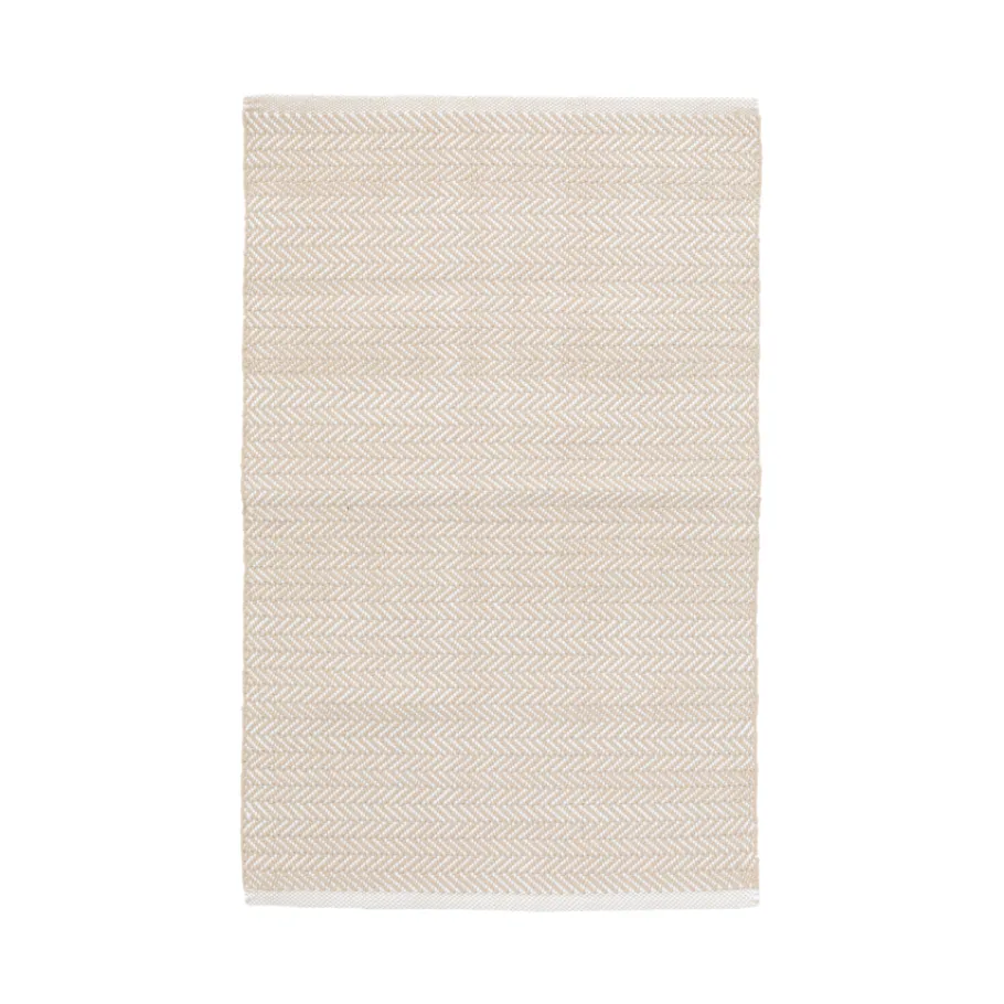 Rugs<Taylor Linens Herringbone Linen/White Handwoven Indoor/Outdoor Rug