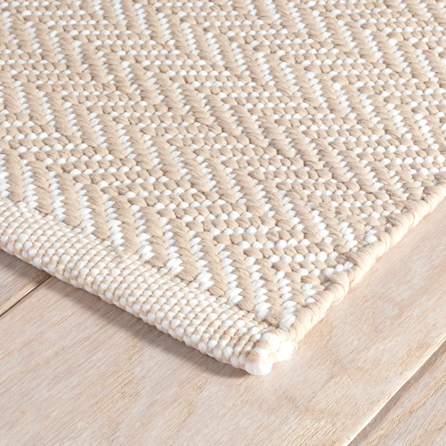 Rugs<Taylor Linens Herringbone Linen/White Handwoven Indoor/Outdoor Rug