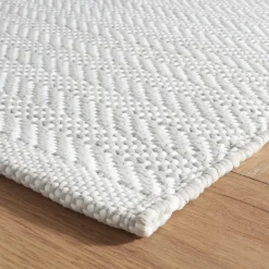 Rugs<Taylor Linens Herringbone Pearl Grey/White Handwoven Indoor/Outdoor Rug