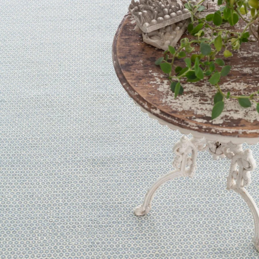 Rugs<Taylor Linens Honeycomb French Blue/Ivory Handwoven Wool Rug