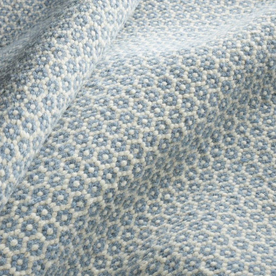 Rugs<Taylor Linens Honeycomb French Blue/Ivory Handwoven Wool Rug