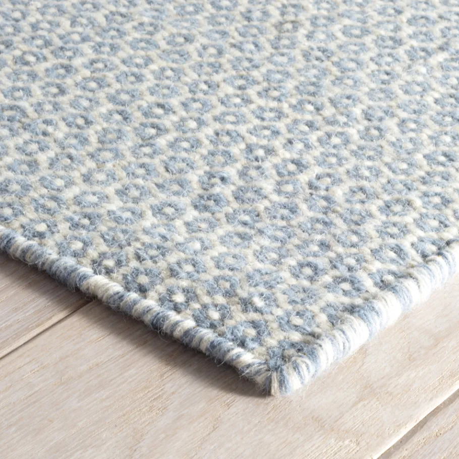 Rugs<Taylor Linens Honeycomb French Blue/Ivory Handwoven Wool Rug