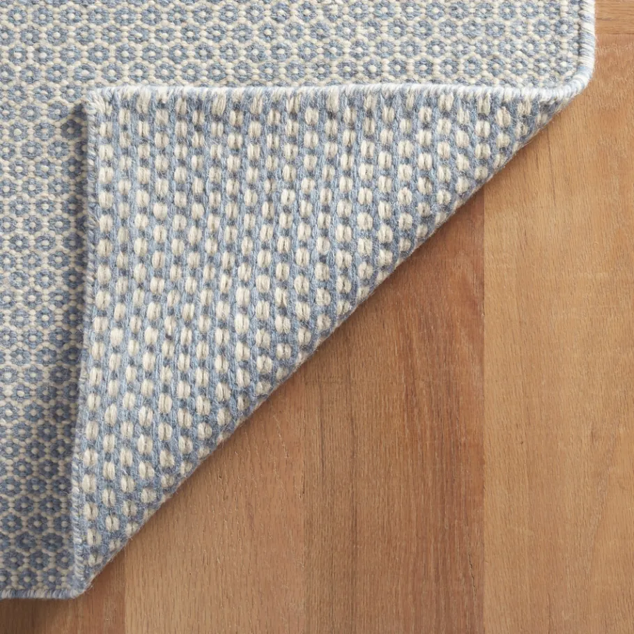 Rugs<Taylor Linens Honeycomb French Blue/Ivory Handwoven Wool Rug