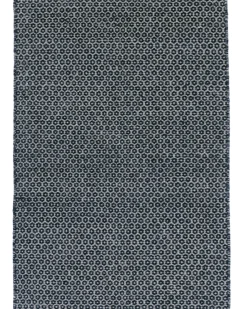 Rugs<Taylor Linens Honeycomb Indigo/Grey Handwoven Wool Rug