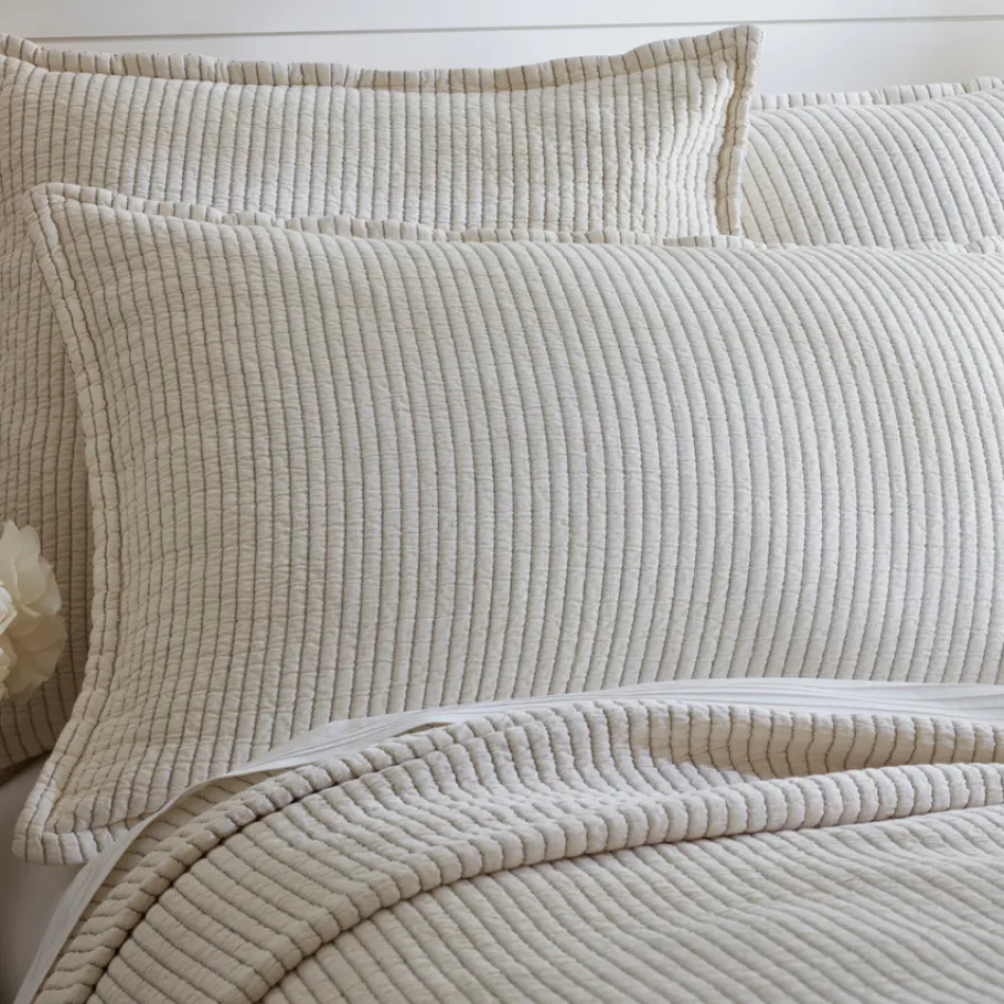 Quilts & Matelasses<Taylor Linens Hudson Charcoal Stripe Matelasse