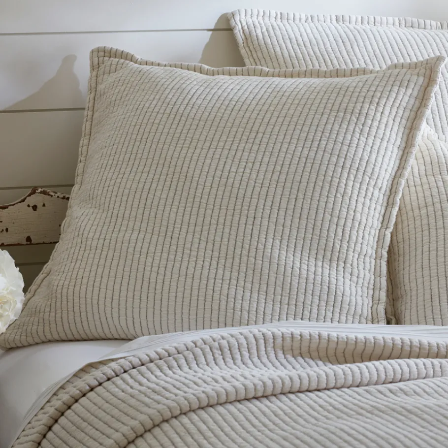 Quilts & Matelasses<Taylor Linens Hudson Charcoal Stripe Matelasse