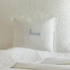 Sentimental Embroideries<Taylor Linens Kisses Blue Embroidered Toss Pillow
