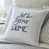 Sentimental Embroideries<Taylor Linens Let’s Stay Home Pillow