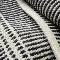 Rugs<Taylor Linens Malta Black/Ivory Handwoven Wool Rug