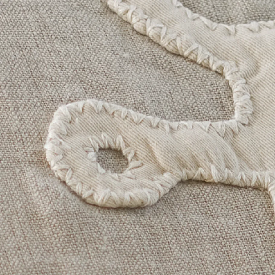 Seaside | Camps & Cottages<Taylor Linens Natural Linen Anchor Pillow
