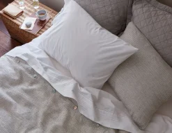 Duvet Covers<Taylor Linens Pebble Pinstripe Linen Duvet Cover