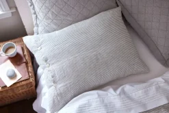 Shams<Taylor Linens Pebble Pinstripe Linen Sham