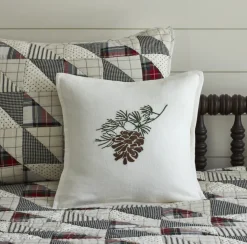 Winter Embroideries<Taylor Linens Pine Cone Pillow