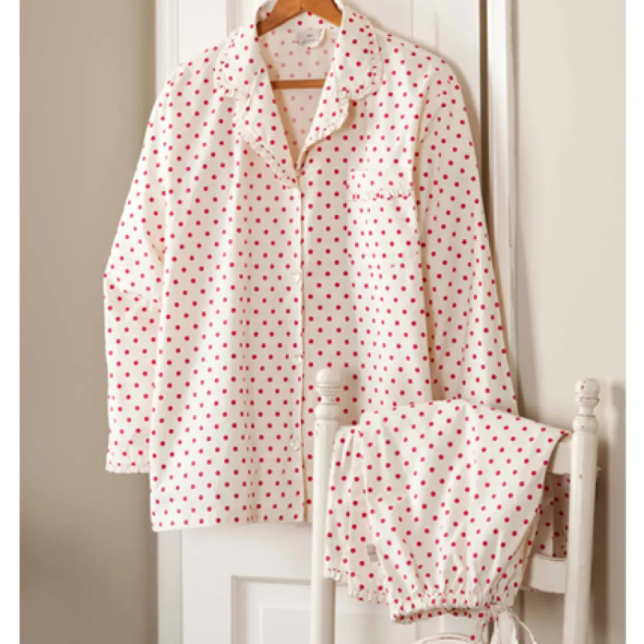 Pajamas<Taylor Linens Polka Dot Pajama Set – Red