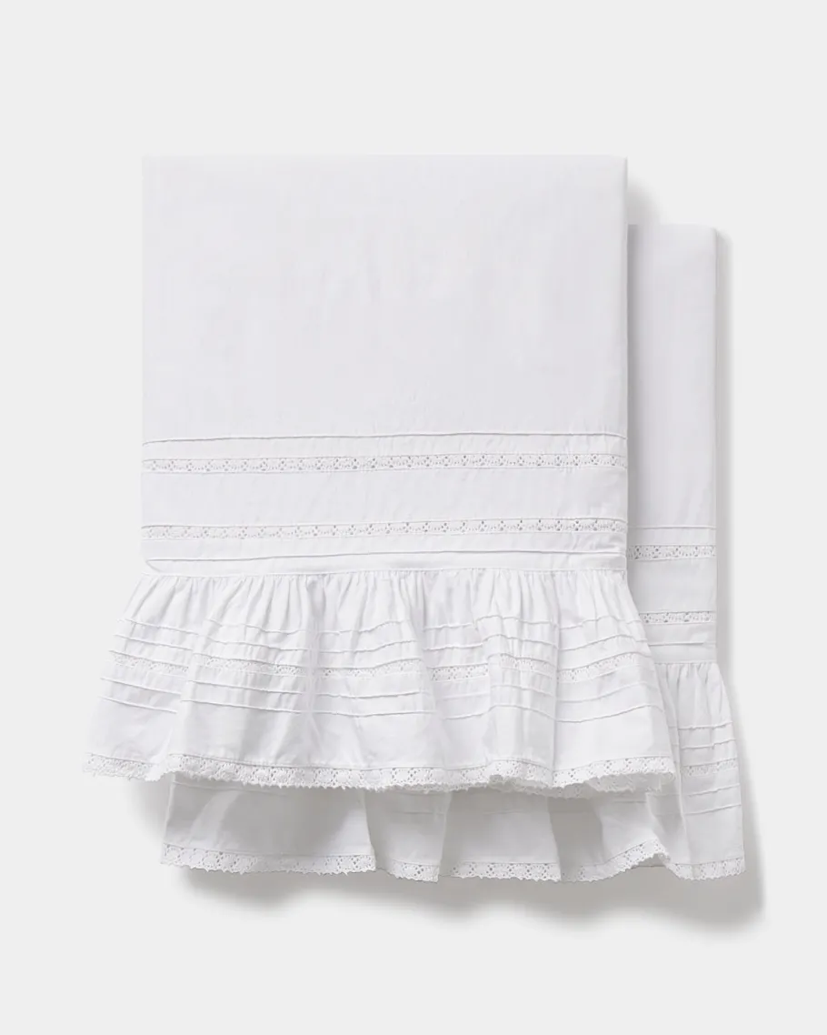 Pillowcases<Taylor Linens Prairie Crochet Pillowcase Set