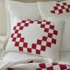 Shams<Taylor Linens Red Irish Chain Sham