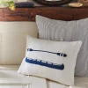 Camps & Cottages<Taylor Linens River Canoe Embroidered Pillow