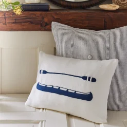 Camps & Cottages<Taylor Linens River Canoe Embroidered Pillow
