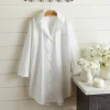 Nightshirts<Taylor Linens Ruffled Nightshirt – White