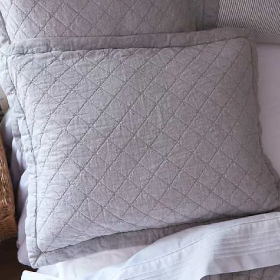 Shams<Taylor Linens Salt River Grey Sham