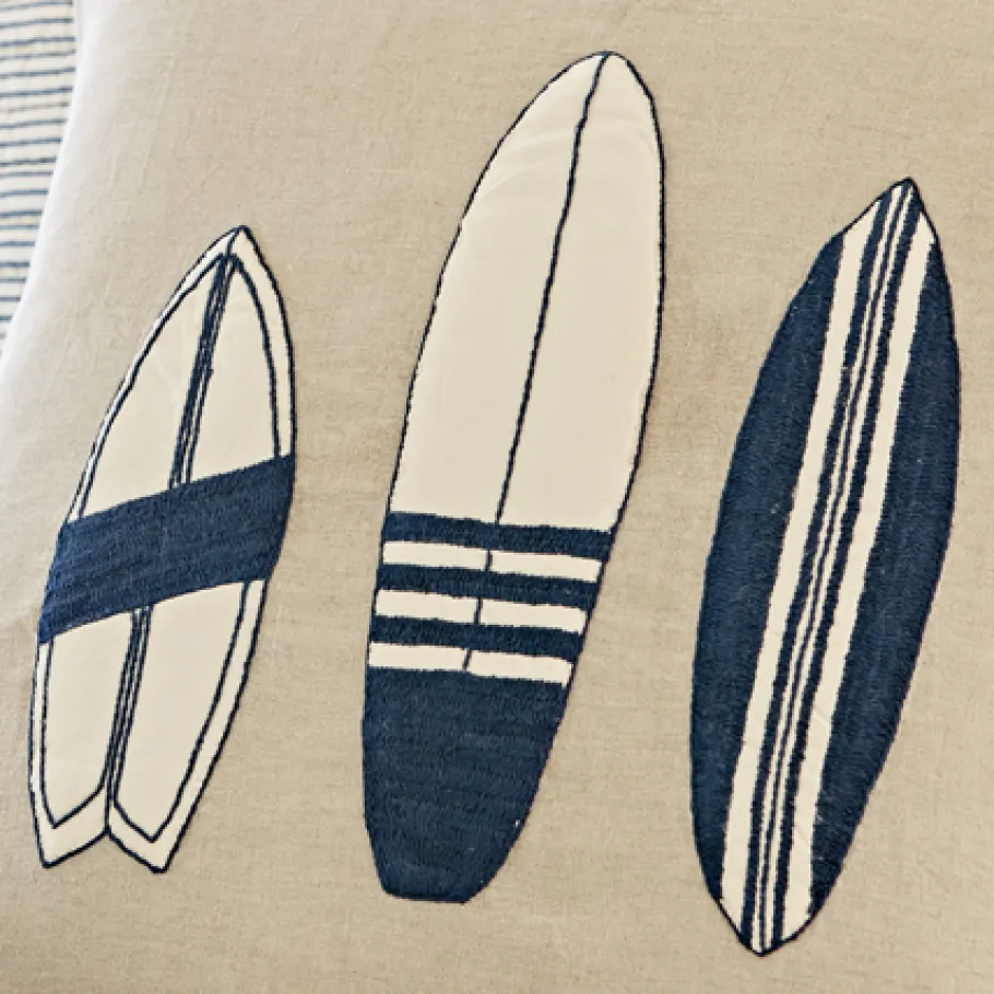 Seaside | Camps & Cottages<Taylor Linens Surf Board Porch Pillow