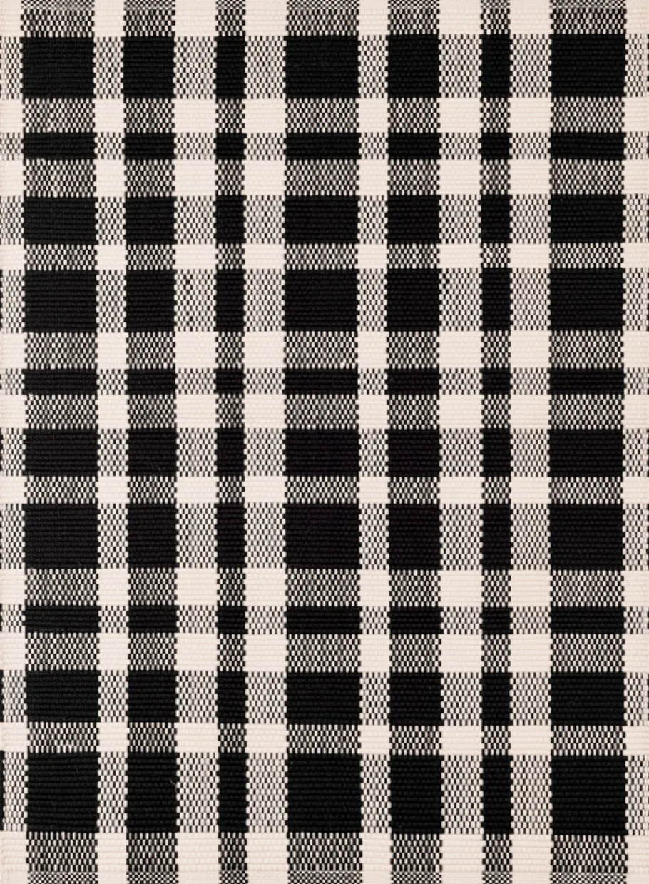 Rugs<Taylor Linens Tattersall Black Handwoven Indoor/Outdoor Rug