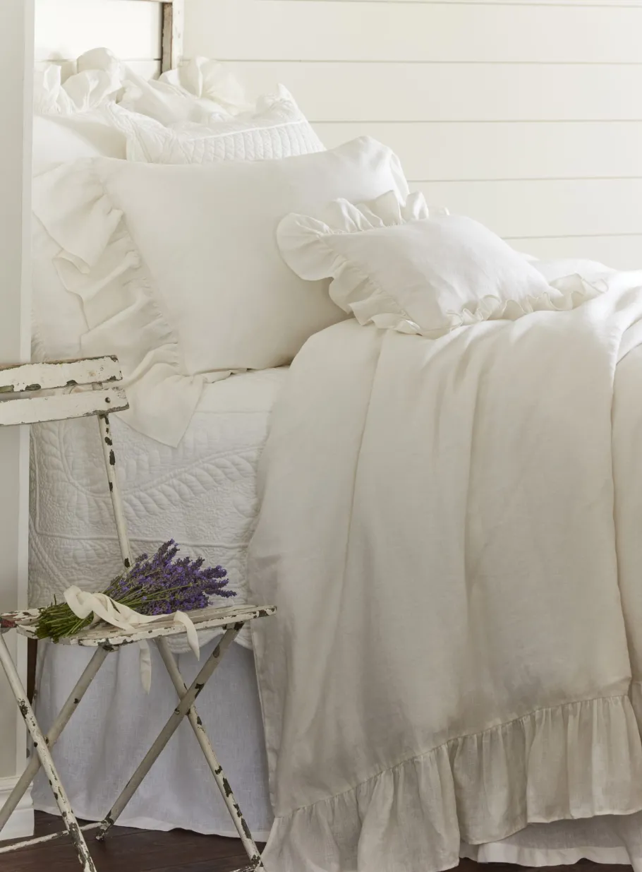 Duvet Covers<Taylor Linens Veranda Cream Linen Duvet Cover